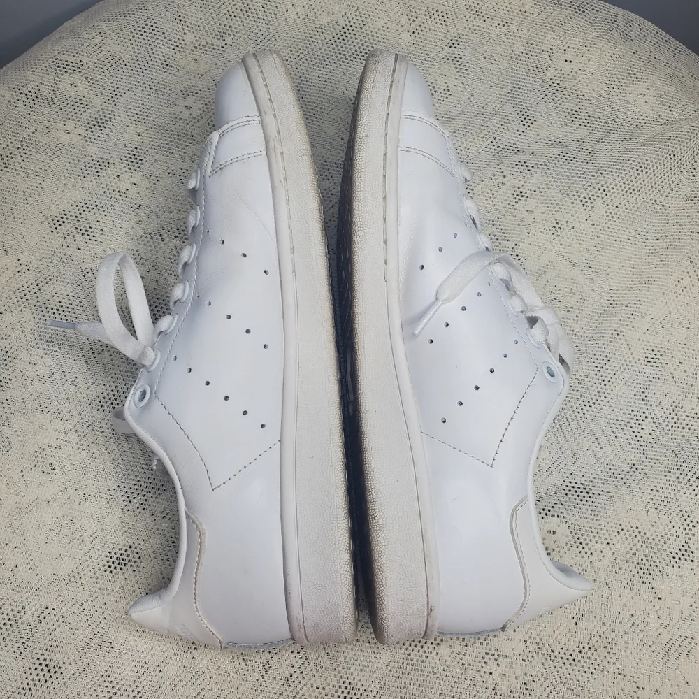 Adidas Stan‎ Smith all white leather sneakers men's size 7.5